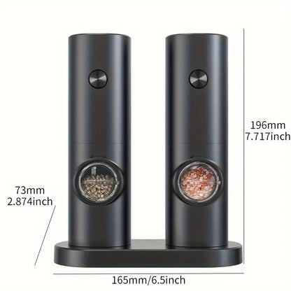 NNETM Electric Pepper Grinder Set - 2pcs Household Sea Salt Ginders
