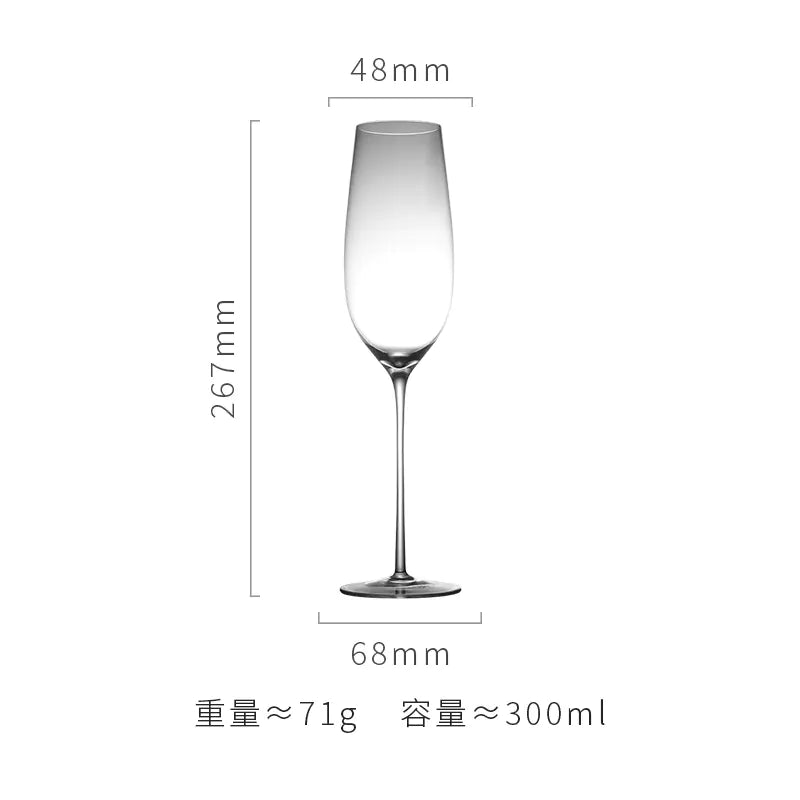 Slim Crystal Glass Wine Goblet for Hotels and Events