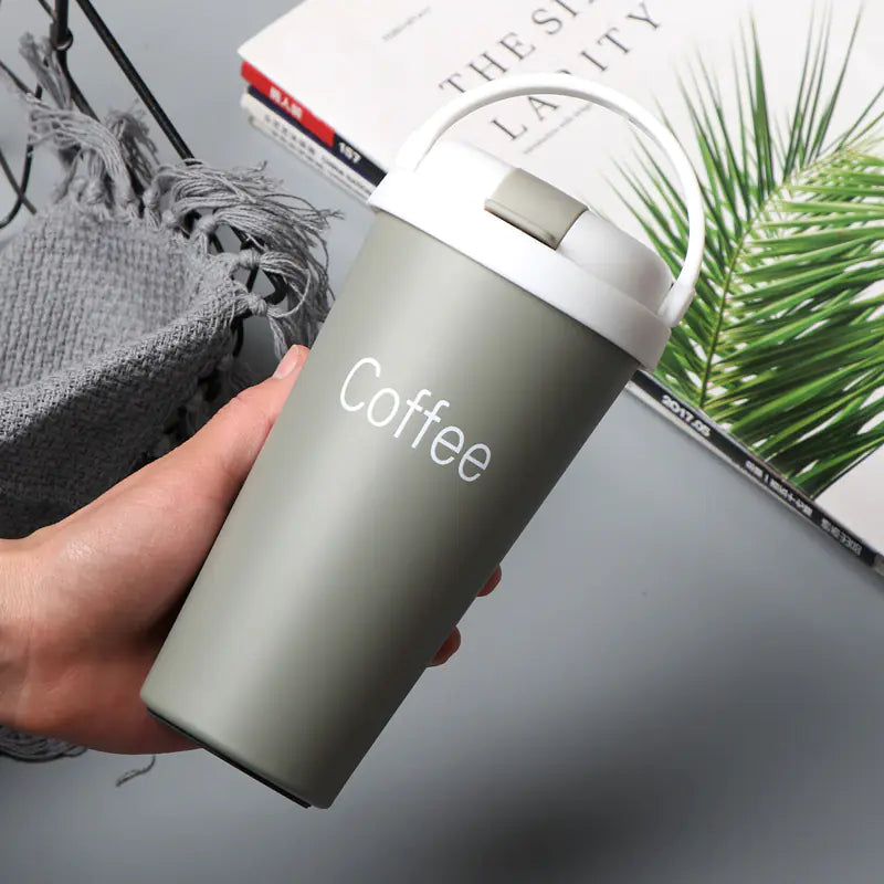 304 Stainless Steel European Straw Coffee Cup Travel Mug