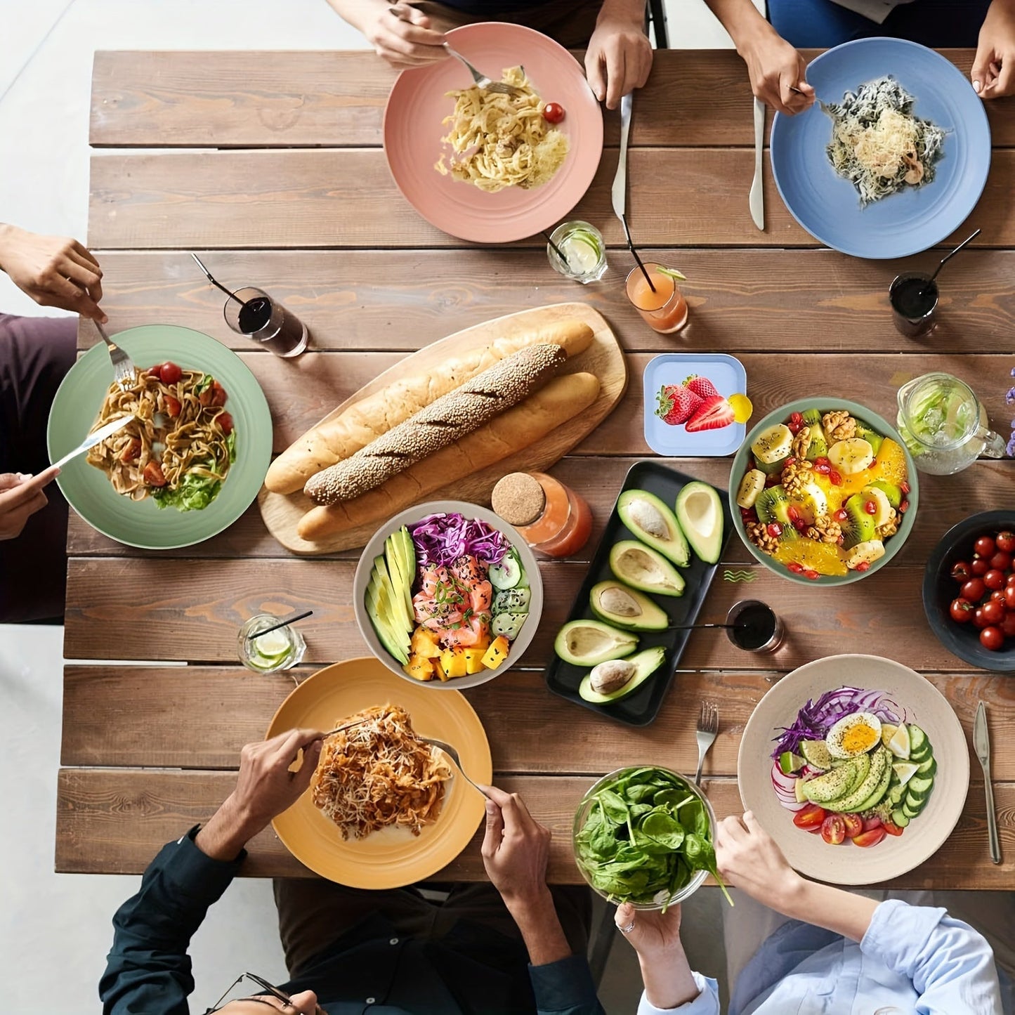 NNETM Outdoor Camping Dinnerware Set for 5 (62pcs)