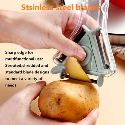 3-in-1 Stainless Steel Vegetable Peeler for Kitchen