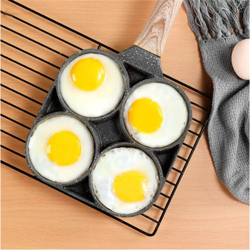 NNEOBA Nonstick Egg Omelette Pan for Induction Cooking (4-Hole)