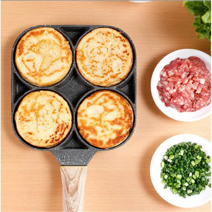 NNEOBA Nonstick Egg Omelette Pan for Induction Cooking (4-Hole)