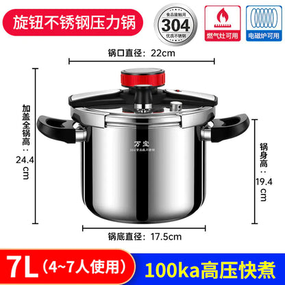 "304 Stainless Steel High-Pressure Cooker for Home Use"