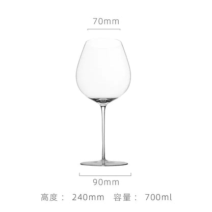 Slim Crystal Glass Wine Goblet for Hotels and Events