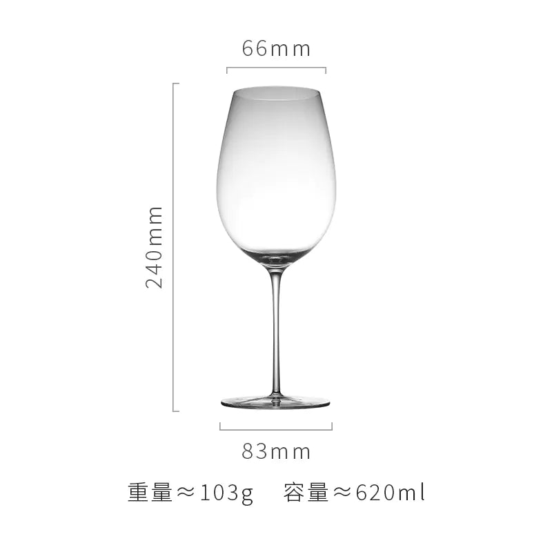 Slim Crystal Glass Wine Goblet for Hotels and Events