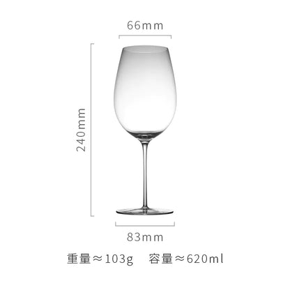 Slim Crystal Glass Wine Goblet for Hotels and Events
