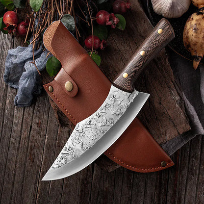 Forged Butcher Chef Knife for Meat Cutting and Skinning