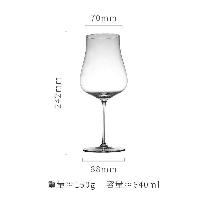 Slim Crystal Glass Wine Goblet for Hotels and Events