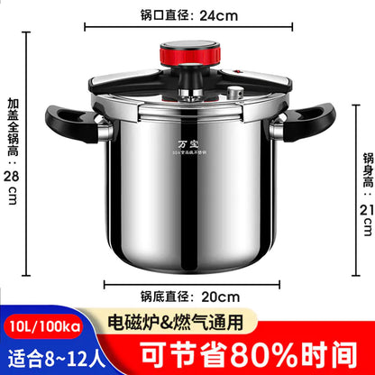 "304 Stainless Steel High-Pressure Cooker for Home Use"