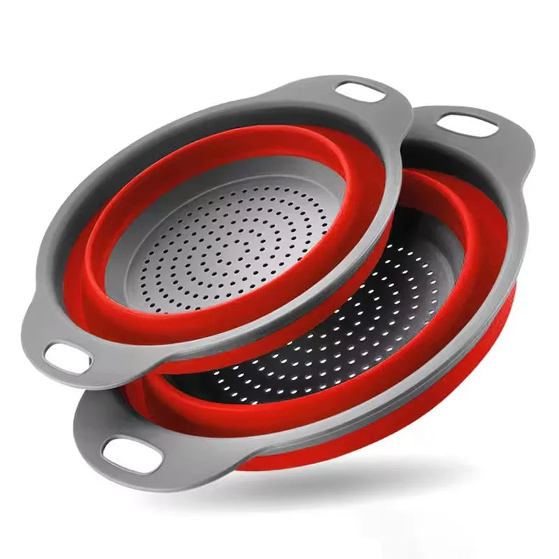 Collapsible Silicone Strainer - Foldable Kitchen Colander
