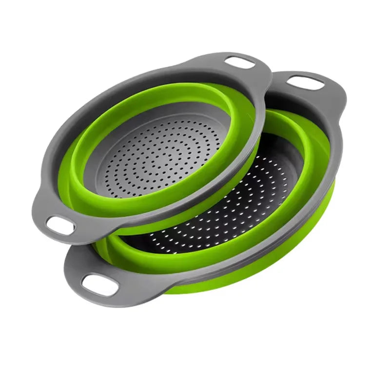 Collapsible Silicone Strainer - Foldable Kitchen Colander