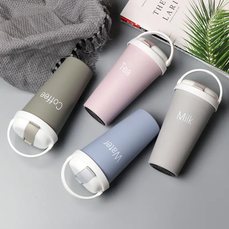 304 Stainless Steel European Straw Coffee Cup Travel Mug