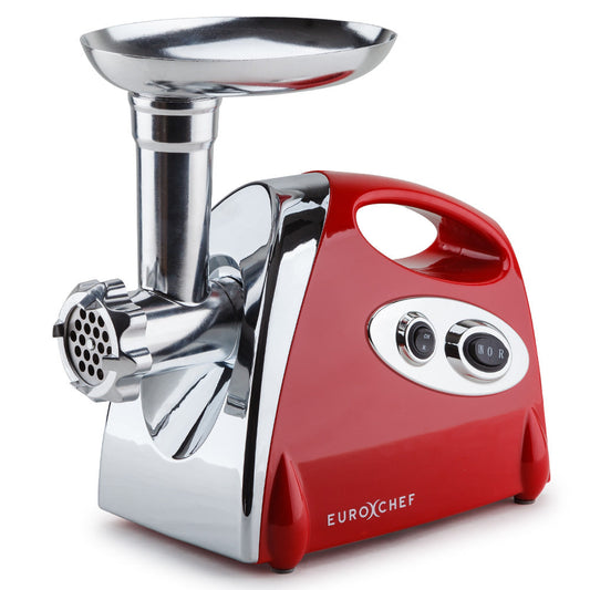 NNEDSZ EUROCHEF Electric Meat Grinder, Stainless Steel Mincer Sausage Filler Kibbe Maker, Red