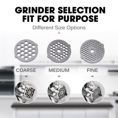 NNEDSZ EUROCHEF Electric Meat Grinder, Stainless Steel Mincer Sausage Filler Kibbe Maker, Red