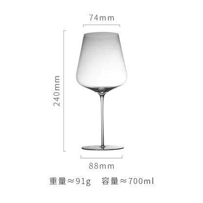 Slim Crystal Glass Wine Goblet for Hotels and Events