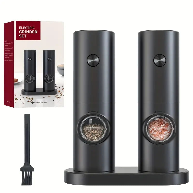 NNETM Electric Pepper Grinder Set - 2pcs Household Sea Salt Ginders