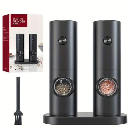 NNETM Electric Pepper Grinder Set - 2pcs Household Sea Salt Ginders