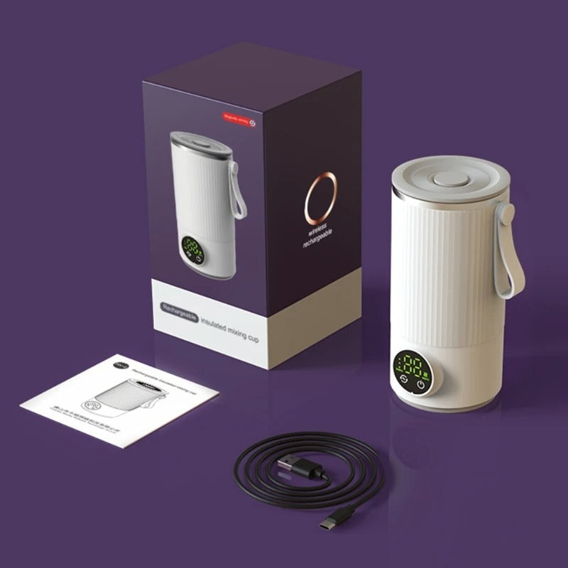 NNEOBA Rechargeable Heated Mixing Cup with 6 Temperature Settings