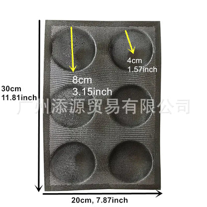 Silicone Round Bread Molds with Non-Stick Breathable Mat