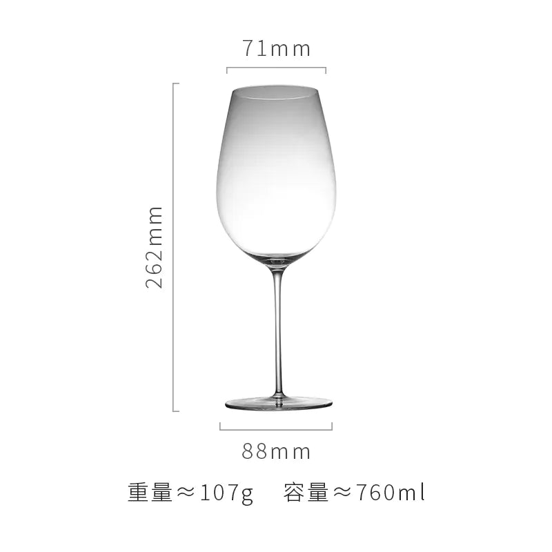 Slim Crystal Glass Wine Goblet for Hotels and Events