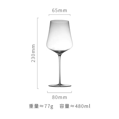 Slim Crystal Glass Wine Goblet for Hotels and Events