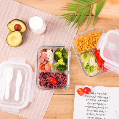 Large Glass Meal Prep Containers with Lids Set