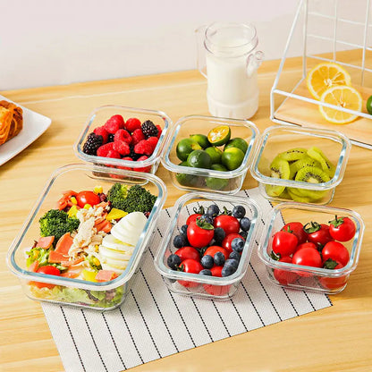 Large Glass Meal Prep Containers with Lids Set