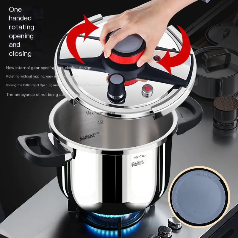 "304 Stainless Steel High-Pressure Cooker for Home Use"