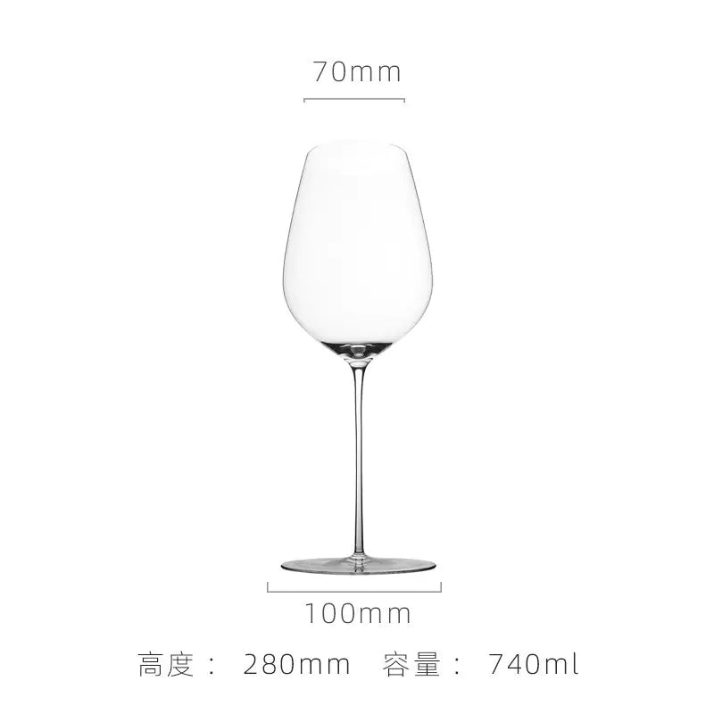Slim Crystal Glass Wine Goblet for Hotels and Events