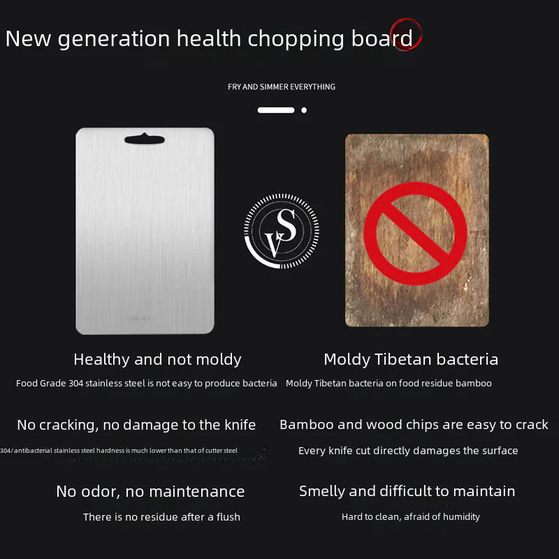 Thick 316 Stainless Steel Cutting Board for Home Use